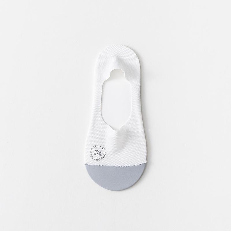 Women's Summer Ultra Thin Cotton Bottom Ice Screen Eye Breathable Invisible Heel Socks