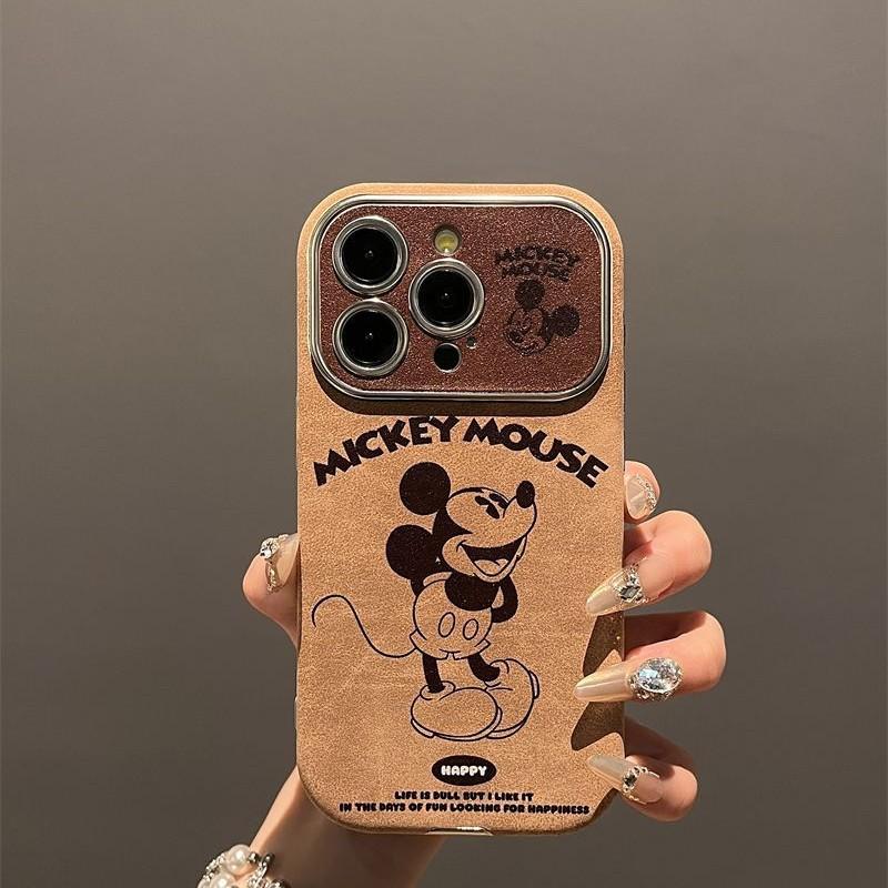 Cartoon Mickey Fur Applicable To Apple 16 Mobile Case IPhone 15 Protective Case 14 13 All Inclusive 12 Soft Case