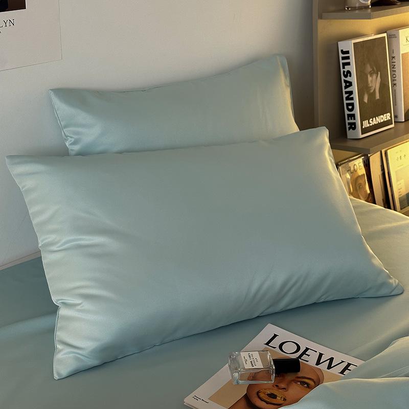 

Летняя однотонная наволочка из ледяного шелка, одна пара наволочек для дома, 48x74 см, чехол для подушки 48 * 74cm * 2PCS