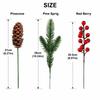 Plastic Material Artificial Christmas Picks 15Pcs Pinecone Embellishments  DIY Christmas Decoration