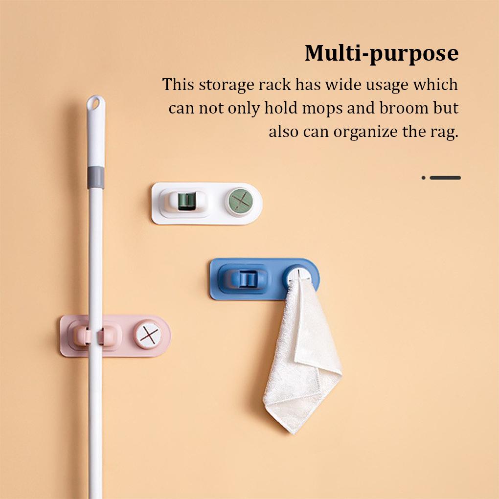 Wall Mounted Mops Hanging Pipe Hooks Multi-purpose Storage Rack Moisture-proof Holder Broom Clip Household Kitchen Washroom