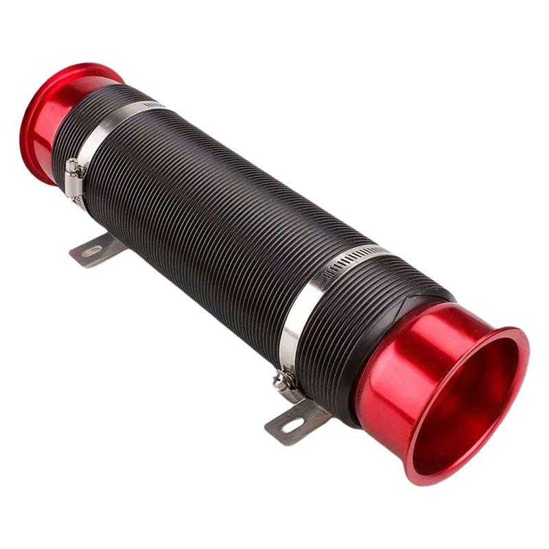 

Fresh Car Air Intake Duct 76Mm Universal Flexible Telescopic Ventilation Hose With Vents Turbo Intake Pipe
