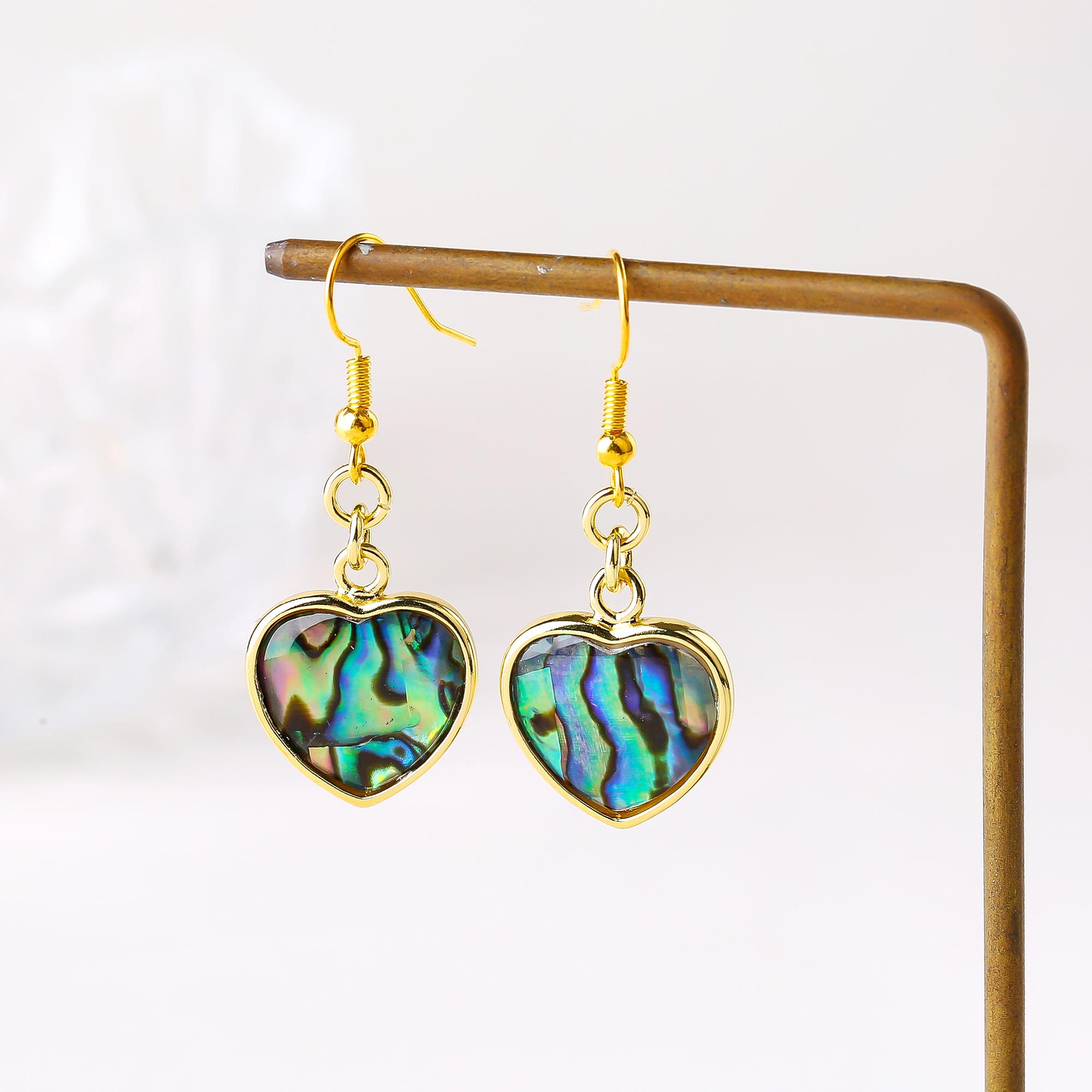 

New Arrivals: Square, Oval, Heart-Shaped Shell Drop Earrings Minimalist for Women Party Wedding Zircon Accessories Fine Gift