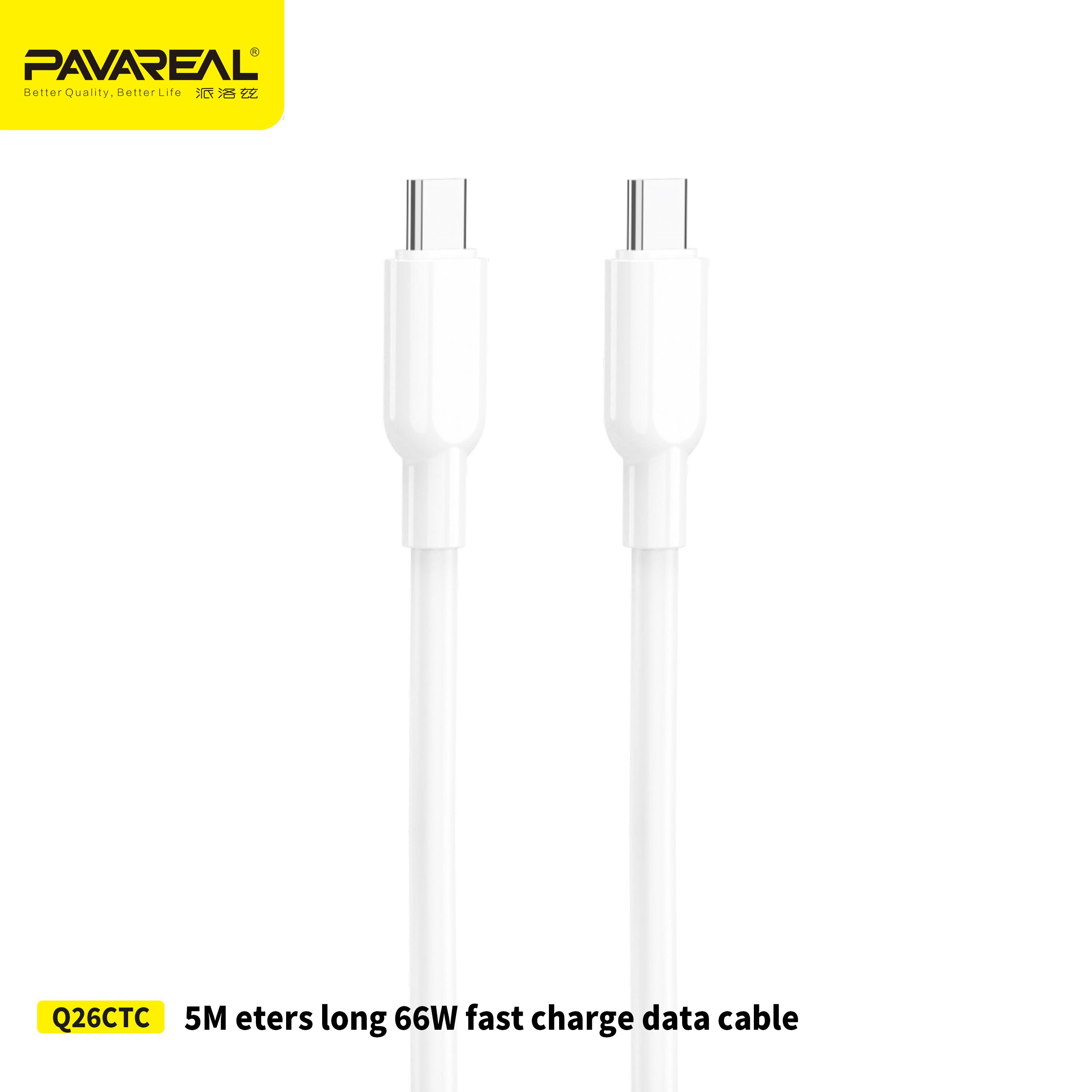 PAVAREAL 5m Ultra-Long Data Cable 66W Fast Charge Usb c to Usb Type c Cable for Iphone15 16 Charging Data Line/Phone 5 meters белый