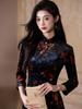 2025 New Velvet Retro Cheongsam: Long-Sleeved, Young Style, Improved Chinese Design