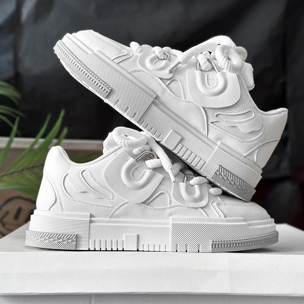 Fashion Casual Shoes Men 2025 New Men's Shoes Niche Design Bread Casual China-Chic Skateboard Shoe Mens Loafers Sneakers zapatos hombre