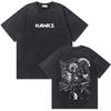 Washed Vintage Anime My Hero Academia Eijiro Kirishima T-shirt Men Women Manga Casual Retro T-shirts Men's Cotton Oversized Tees