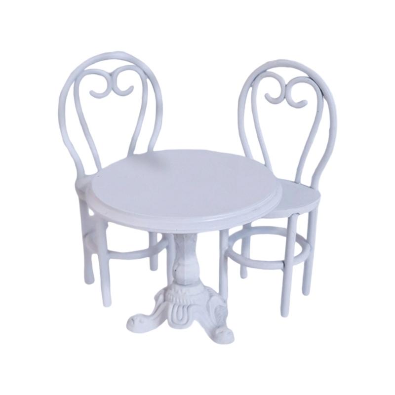 

Contemporary Iron Pretend Play Dining Table And Chairs Set For Kids Ages 3+ Enduring Educational Creative Accessories білий