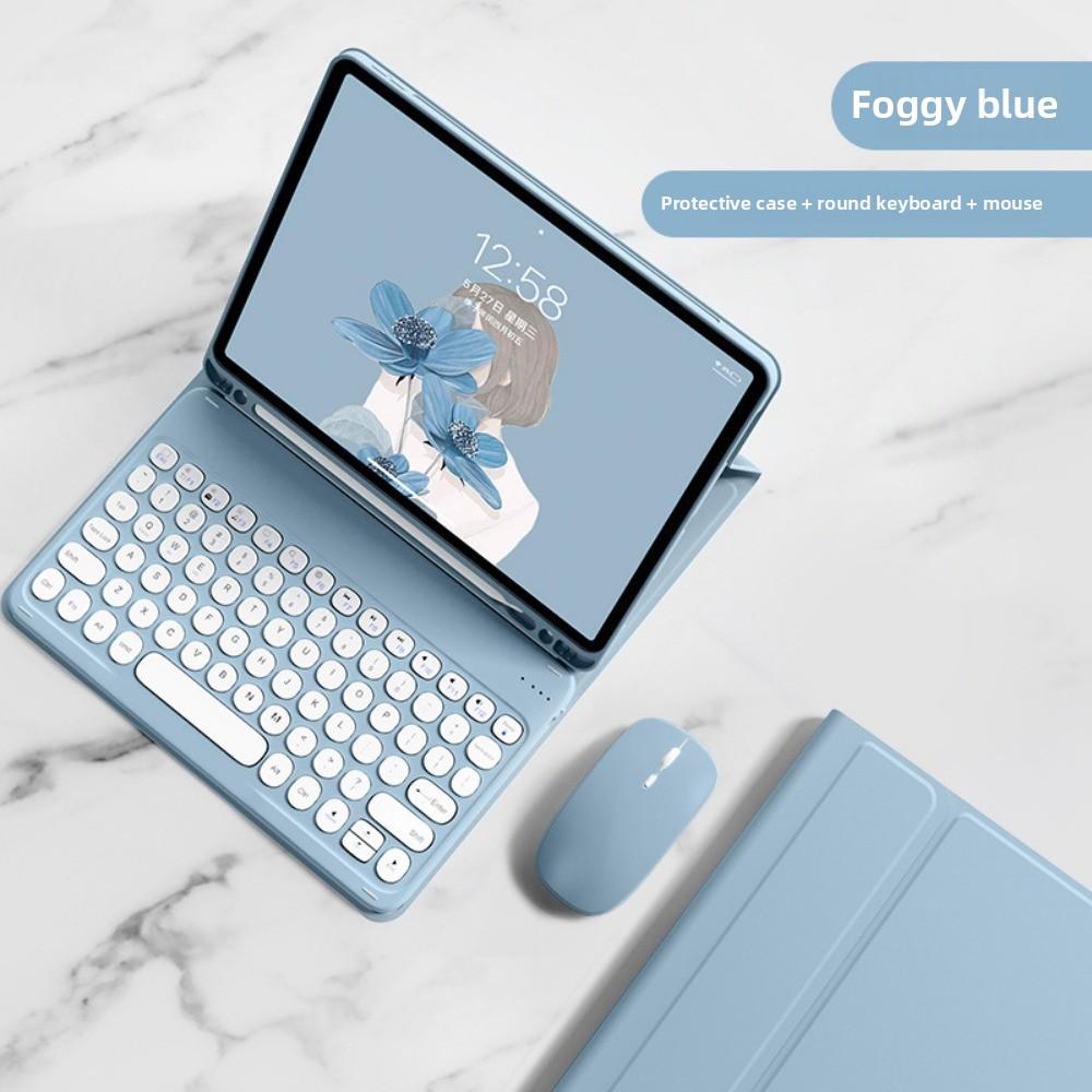 Bluetooth Keyboard Case for iPad Air 6 Pro 11 Split Round Keycap with Pencil Holder 10.2 Inch