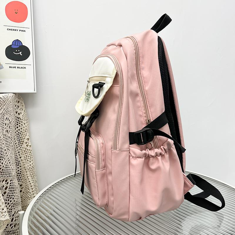 Three-Piece Backpack Set Color Contrast Large Capacity Student Schoolbag Women Backpack with Pen Bag