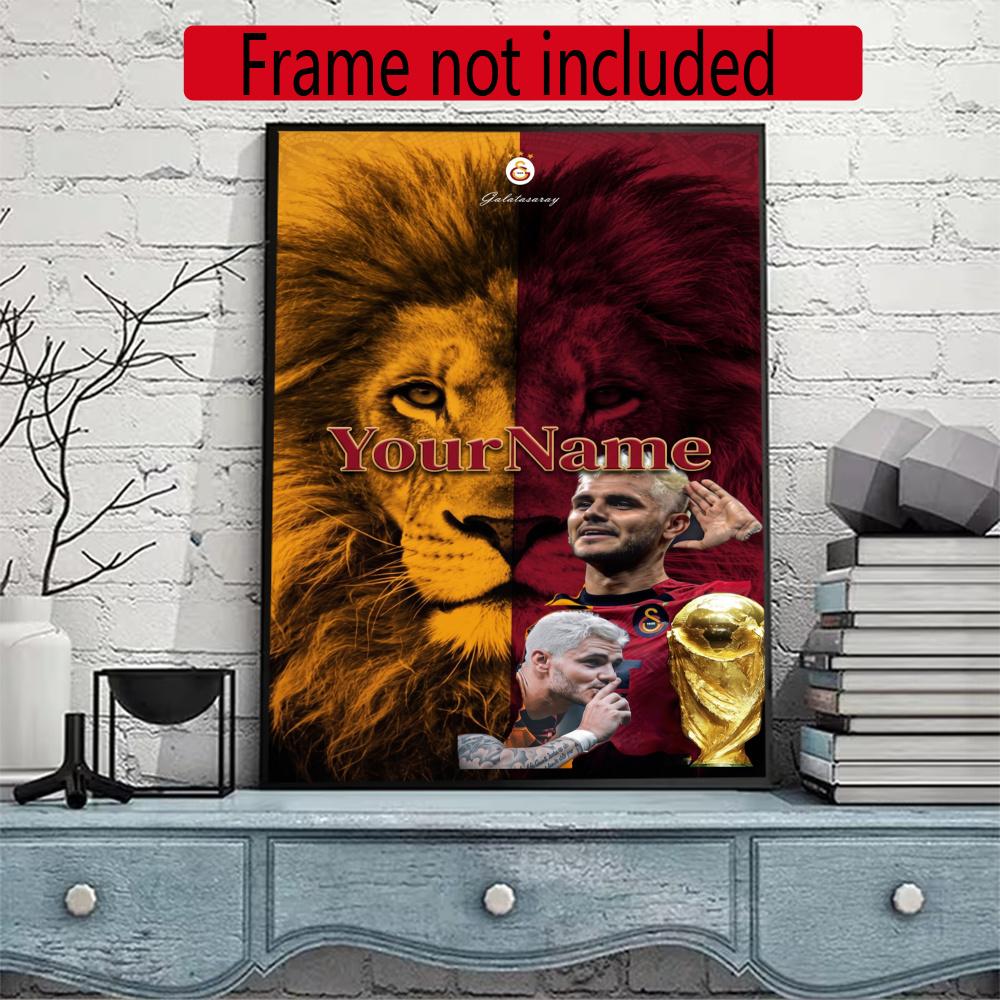 Galatasaray Personalized Name Diamond Paintings Mosaic Wall Round Diamond Art Painting Kits Embroidery Crystal Accessories Frameless