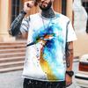 Camiseta de tendencia urbana para hombres y mujeres, estilo hip hop, Harajuku, estampado de león, 100 % poliéster Leica, camiseta de alta calidad, camisetas de marca, tallas S a 5XL