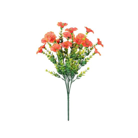 Artificial Morning Glory Flowers for Outdoor UV Resistant Faux Plastic Plants for Home Planter Porch Yard Window Decor