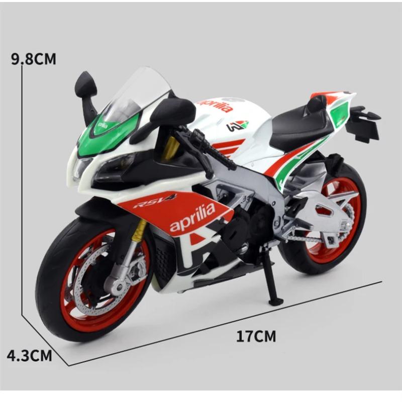 1/12 Aprilia RSV4 Alloy Racing Motorcycle Model Diecast Metal Street Cross-country Motorcycle Model Simulation Children Toy Gift
