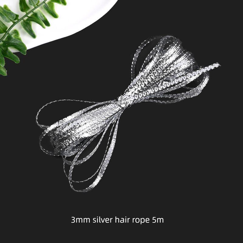 

Dreadlock Metal Ring Buckle Concert Hair Accessory, Hip-Hop Style Hair Ornament, Trendy Cool Hair Accessory, European and American Style Hair Buckle 5m Silver Hairband [3mm]