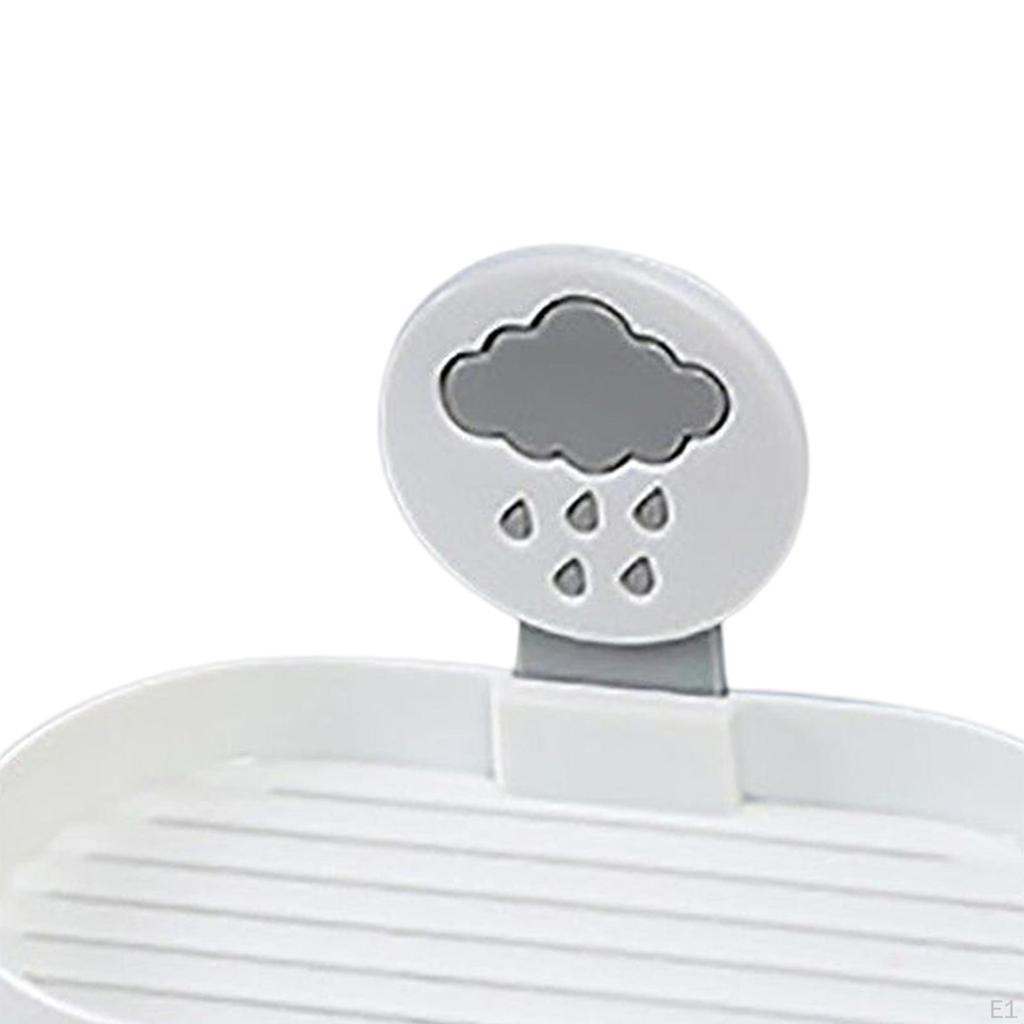 Drain Soap Dish Box Detachable Container Wall Mounted Standing Tray Holder