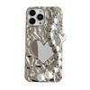 Niche INS Electroplated Heart Mirror Chain Compatible with iPhone 16 Apple 17 Pro Max Phone Case 15 for Women 14