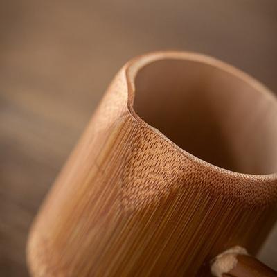 Tragbare Tee-Infusoren mit langem Griff, handgefertigt, Retro-Wasserschöpflöffel, Bambusmaterial, Teelöffel, Teezeremonie