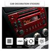 Red Carbon Fiber Interior Central Console CD Cover Trim For Nissan 350Z 2006-09