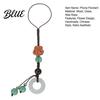 Braided Cell Phone Strap Flower Mobile Charm with Wooden