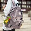 Autumn Nylon Backpack 2025 New Korean Version Fashion Graffiti Backpack Large Capacity High School Student Schoolbag Tide