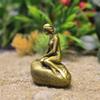 Mermaid Resin Sculpture With Copper Finish For Home Decor And Giftgiving