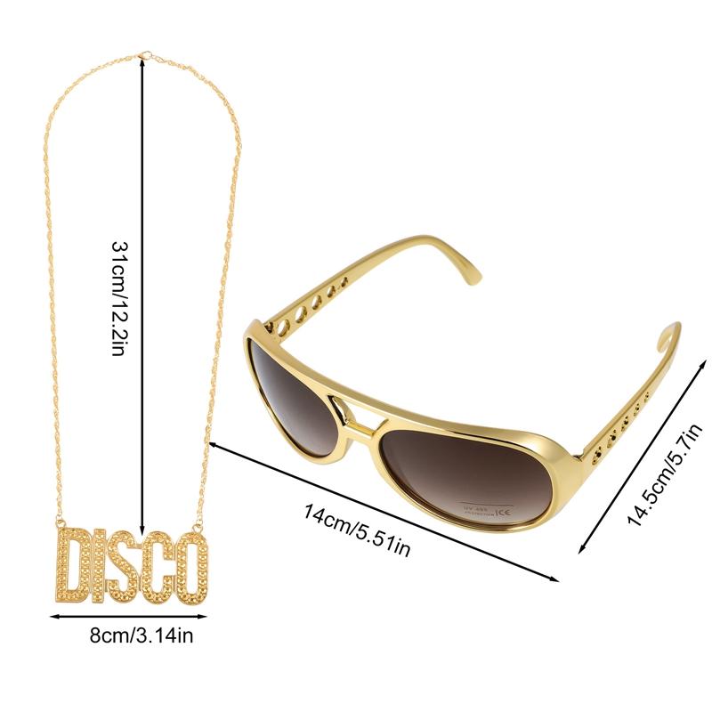 

Новогодний фестиваль, костюм хиппи, преувеличенный парик, солнцезащитные очки и ожерелье, набор из 2/3/4 предметов, костюм на Хэллоуин, хип-хоп костюм