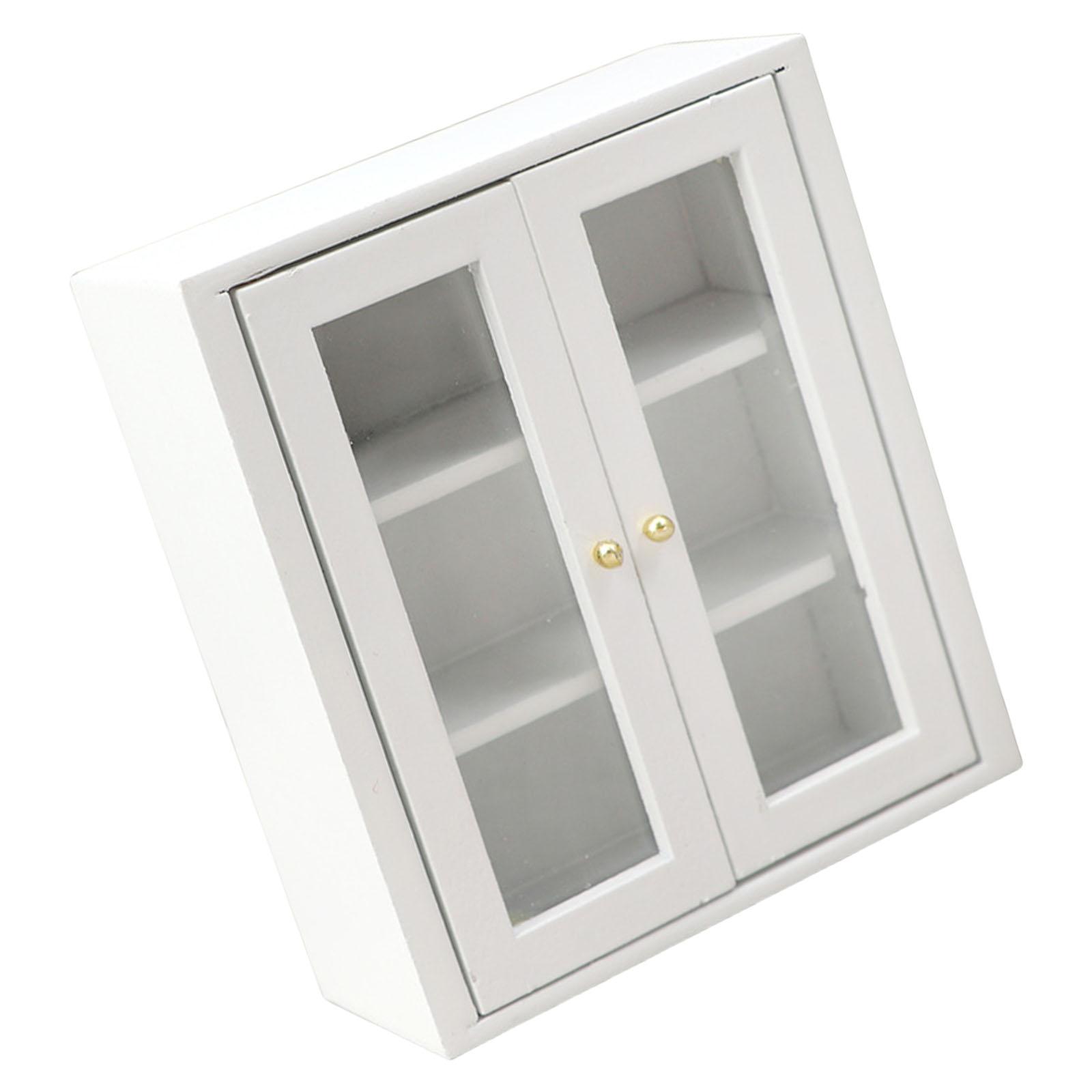 

Realistic Wood Shelf Realistic Pretend Play Display Cabinet Model Toy Vintage Display Shelf 1:12 Doll House