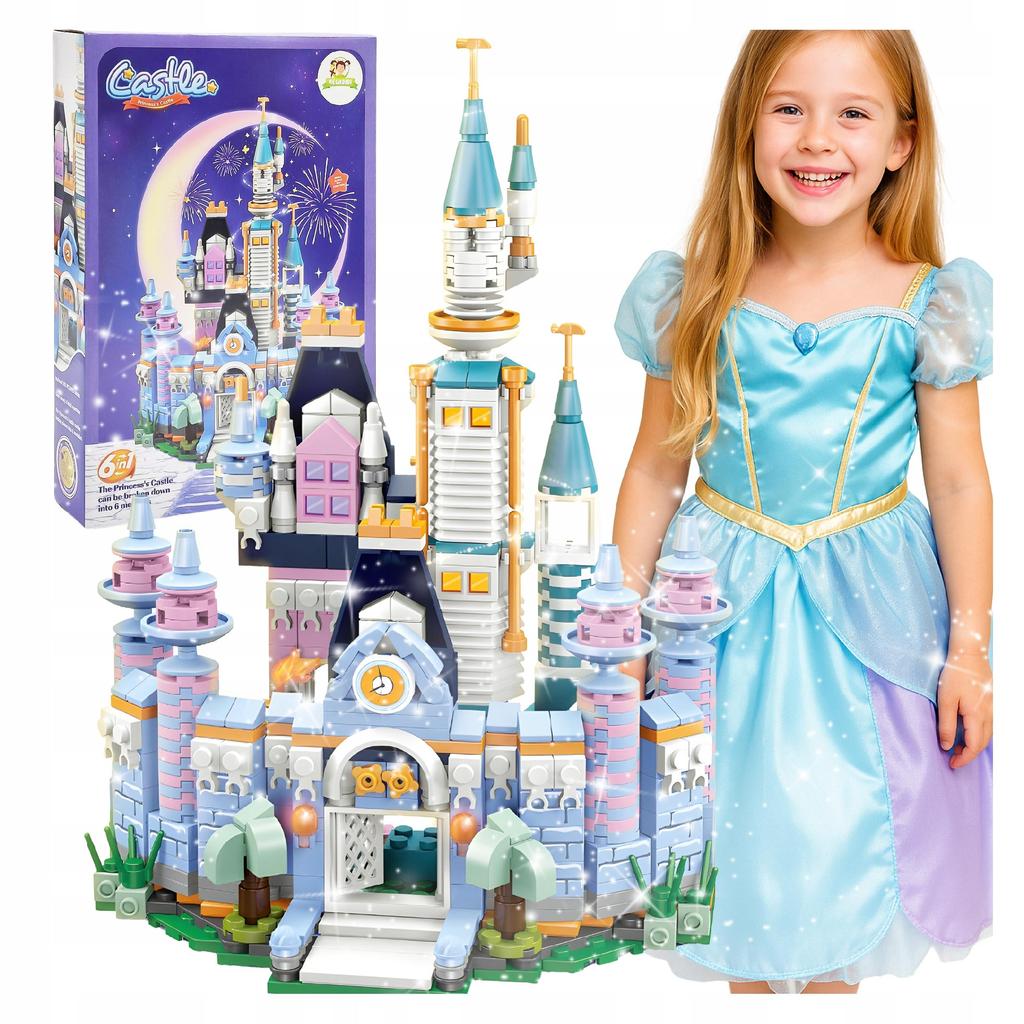 PRINCESS CASTLE BLOCKS Set of 535 Pieces GIFT FOR A GIRL 6 In 1