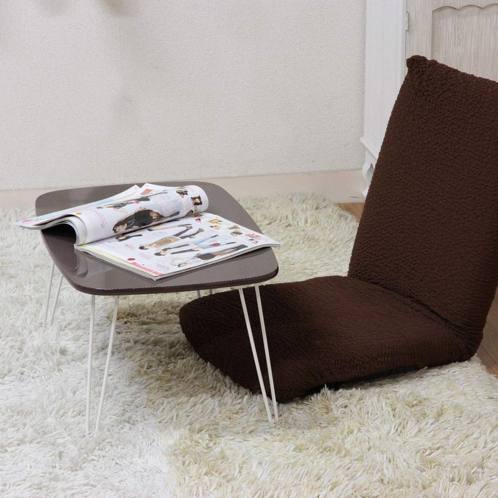 Fuji Boeki Folding Coffee Table, 60cm Wide, Brown, Polka Dot Pattern, 93220