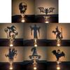 Halloween Grim Reaper Candle Holder Plastic Tabletop Decor Spooky Party Centerpiece Home Decoration