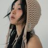 ZIZEMUSEUM JELLYFISH STRAP BEANIE (BEIGE)