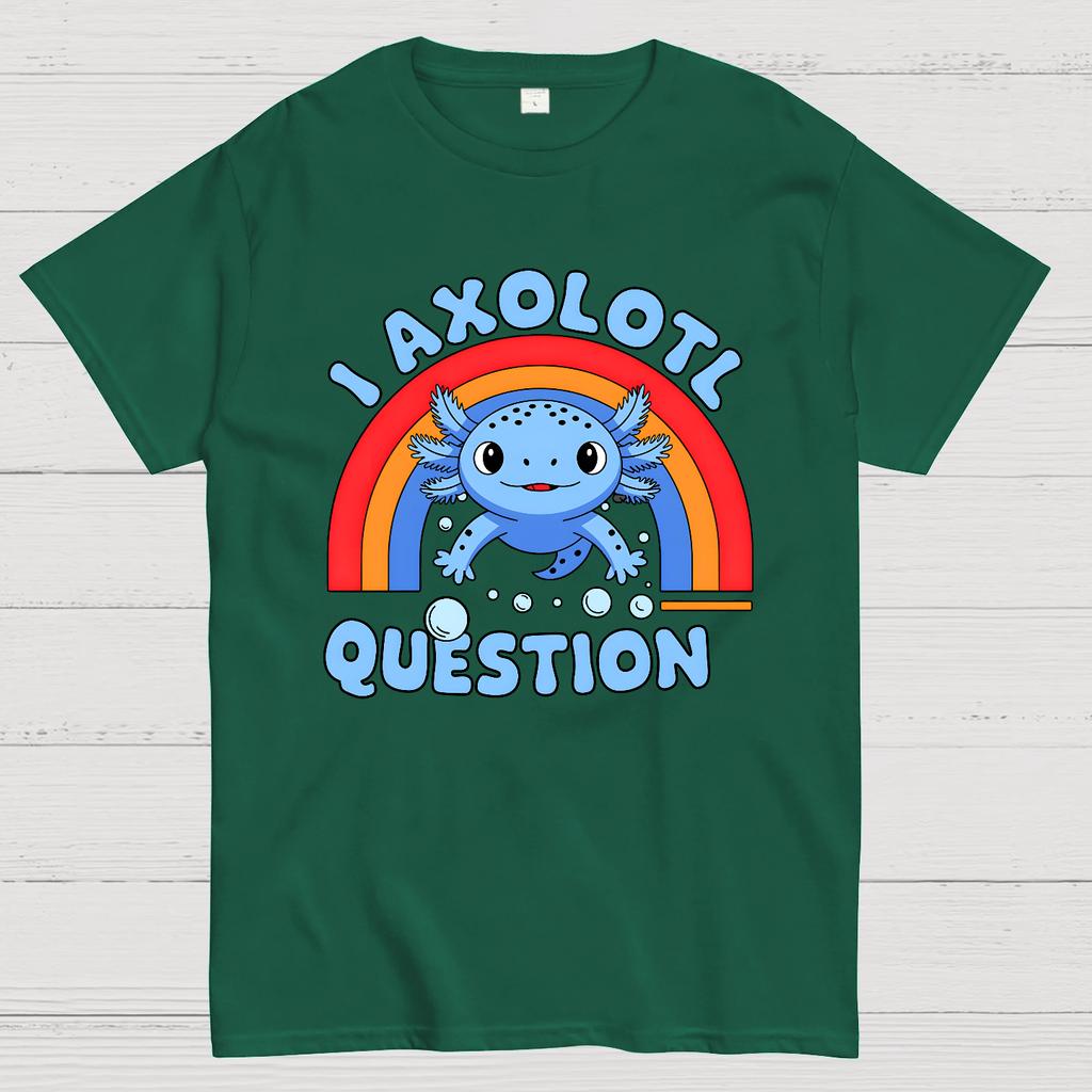 Süßer Axolotl Ich Axolotl Fragen Baumwolle Sommer Lässig Kühl Locker T-Shirt
