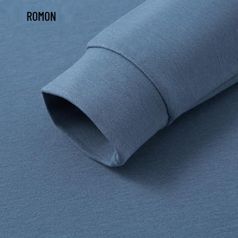 Romon Men's Fleece-Lined Wool Blend Long-Sleeve Base Layer T-Shirt