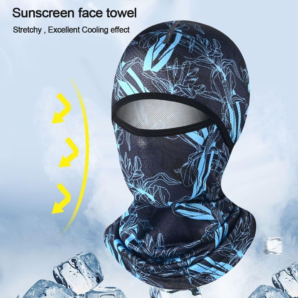 Camouflage Full Face Cap Cooling Hiking Scarves New Motorcycle Cycling Helmet  Summer