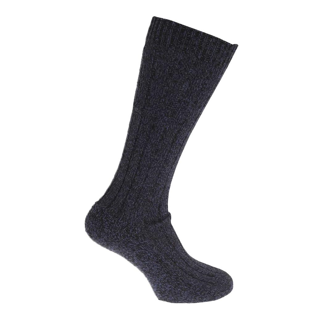 Mens Wool Blend Long Length Socks With Padded Sole (Pack Of 3)
