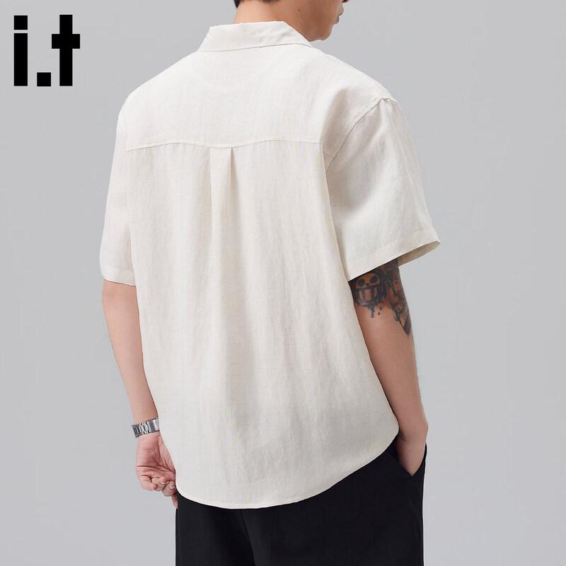 :CHOCOOLATEit Men's Summer Linen Blend Polo Shirt