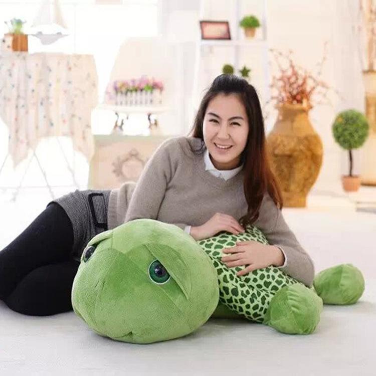 New 20-30cm Big Eyes Green Turtle Plush Toy Tortoise Soft Cute Cartoon Doll Gift for Kids Wedding Birthday Pillow
