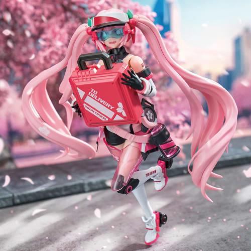 HiPlay SOSKILL Sakura Miku - Pink Sound Boom SSK-MIKU02, Approximately 160mm Tall, Pre-Colored Plastic Model Kit