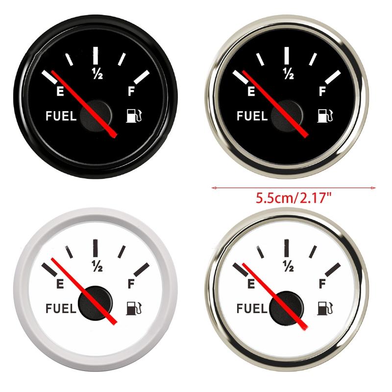 52mm Marine Boat Car Truck Fuel Oil Gas for Tank Level Gauge Meter Waterproof 9-