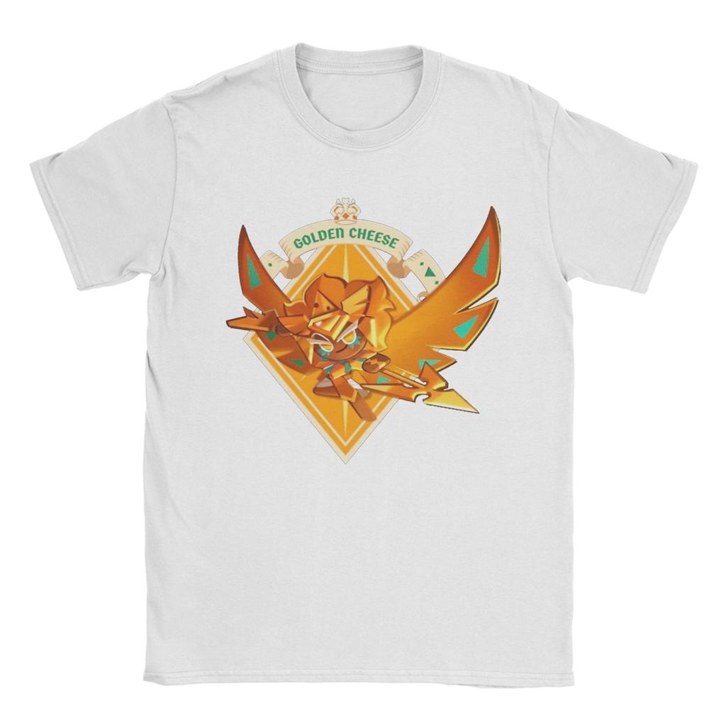 Casual Golden Cheese T-Shirt Men Round Neck Short Sleeve Tops Cookie Run Kingdom Cotton Summer TopsTops