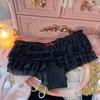 Ruffle Women's Underwear Bow Mesh Sweet Lace Briefs Romantic Lace Panties Female
