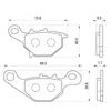 Daytona Motorcycle Brake Pad Hyper Pad (Semimetal Pad) Address V125/G/S (05-13) Address 110 (15-18), For Front Use, 27344 No: 47