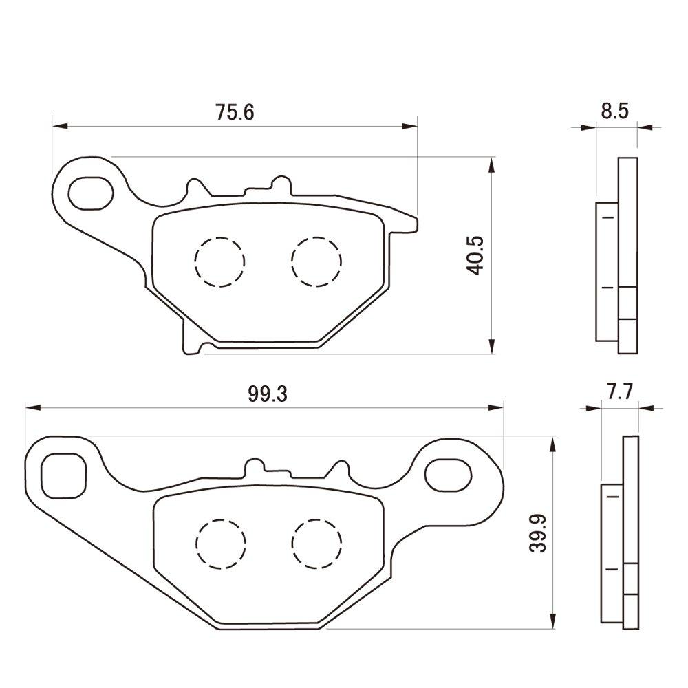 Daytona Motorcycle Brake Pad Hyper Pad (Semimetal Pad) Address V125/G/S (05-13) Address 110 (15-18), For Front Use, 27344 No: 47