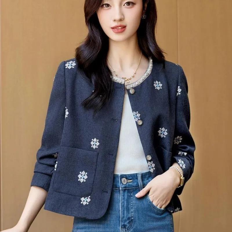 Women S Stylish Embroidered Coat For Women Spring Autumn Versatile Top