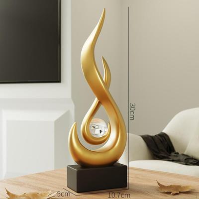 Abstraktní ohnivá socha stolní ozdoba řemeslné sběratelské předměty kreativní design pryskyřičná plamenná figurka moderní