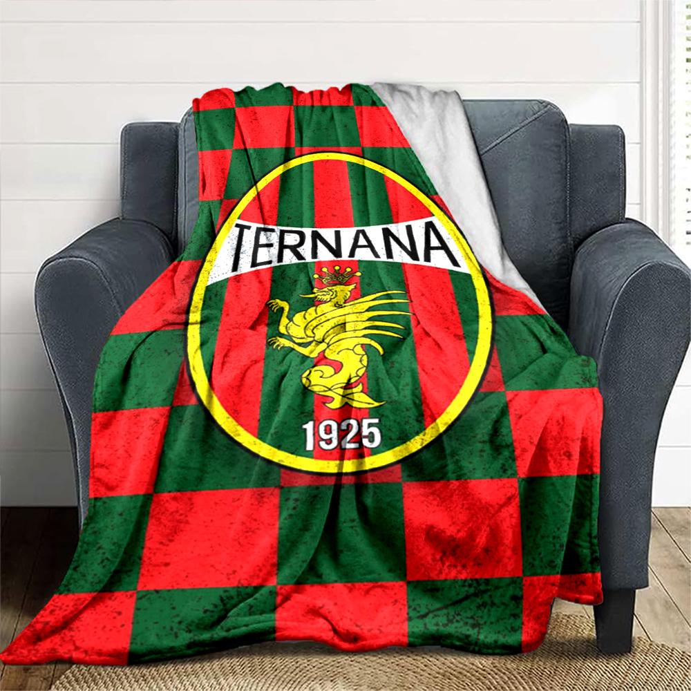 Ternana Calcio Print Flannel Blanket High Quality Warm Comfortable Cover for All Seasons Perfect for Gifts Home Decor