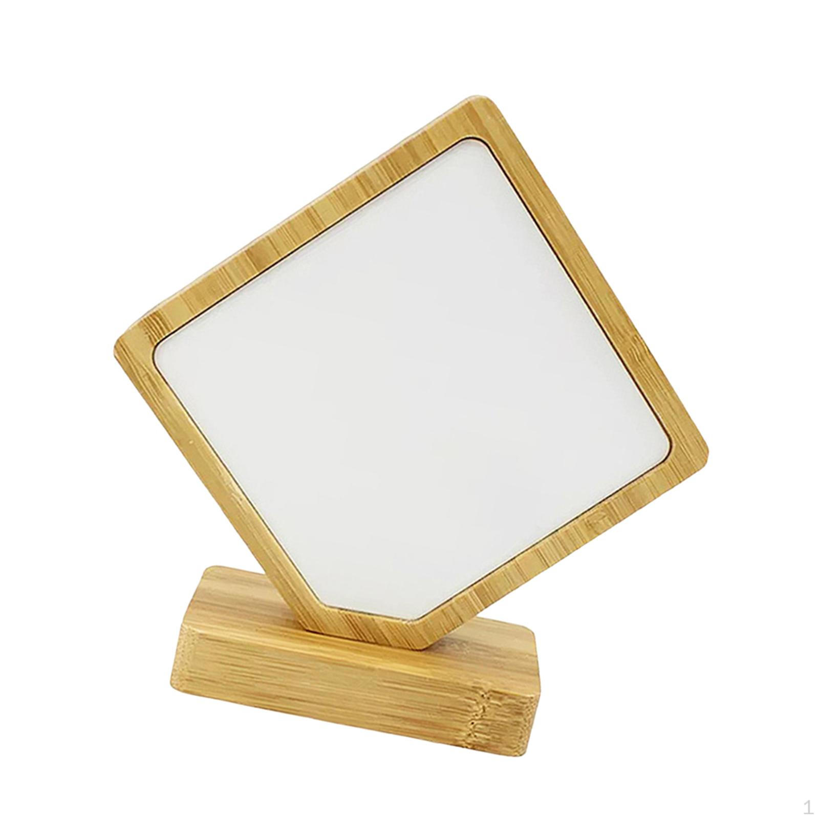 

Creative Wooden Photo Frame for Tabletop, Gift Holder Bedroom Rhombus