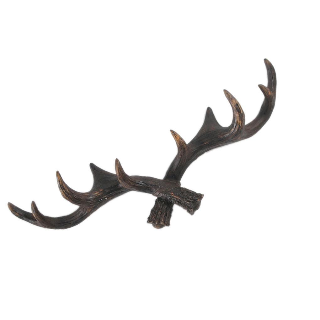 Wall Mounted Hanging Hook Antlers Ox Horn Shape Coat Hanger Holder Door Rack