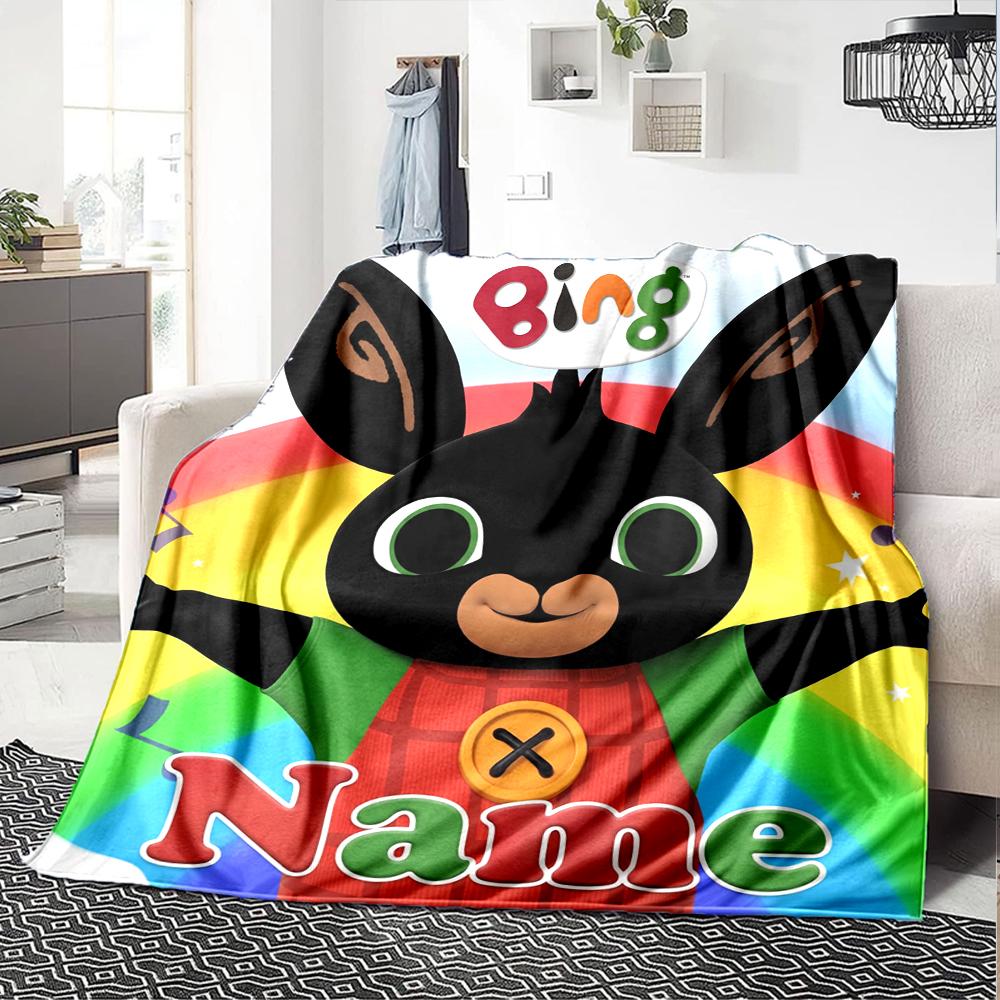 Custom Name Theme Printed Blanket Perfect For Couch Bed Travel Outdoor Use Machine Washable Cozy Durable